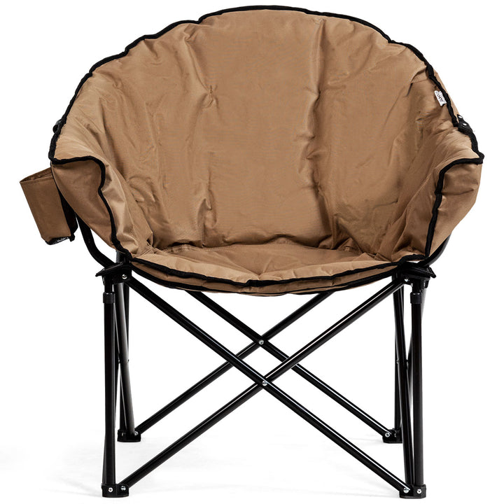 Giantex Portable Camping Chair, Lawn Chair, Outdoor Folding Chair with Cup Holder, Soft Seat