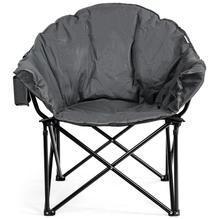 Giantex Portable Camping Chair, Lawn Chair, Outdoor Folding Chair with Cup Holder, Soft Seat