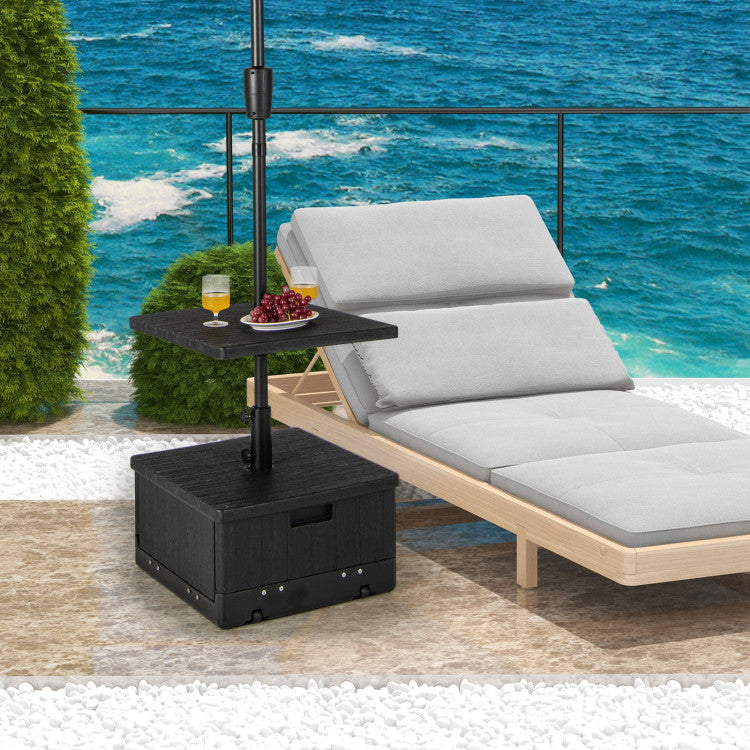 Giantex Outdoor Side Table with Umbrella Stand