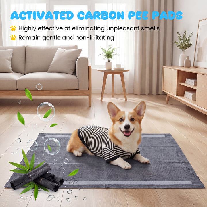 Giantex 150-Pack 36" x 24"/24" x 24" Charcoal Dog Pee Pads