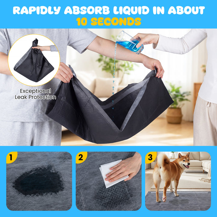 Giantex 150-Pack 36" x 24"/24" x 24" Charcoal Dog Pee Pads
