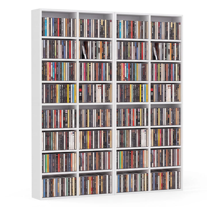 GIANTEX DVD Shelf | 16-Shelf Wide CD Rack with 12 Adjustable Shelves (1/2)
