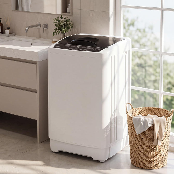 Giantex 9.93LBS Portable Washing Machine | Top Load Full-Automatic with 6 Water Level &amp; 8 Cycle