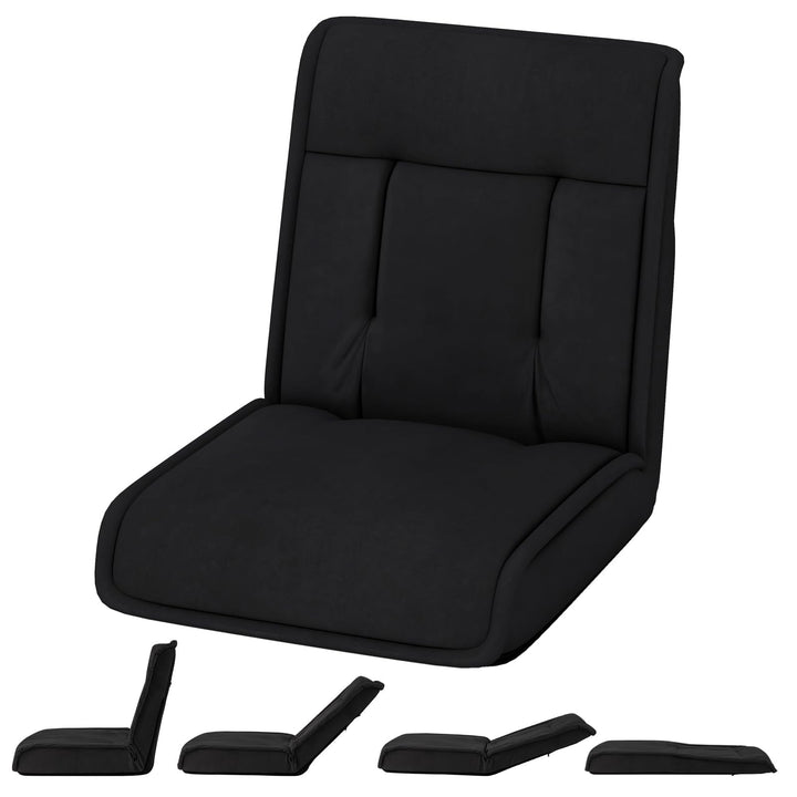 Giantex Floor Chair, Lazy Sofa with 14-Poistion Adjustable Backrest &amp; 5-Position Adjustable Headrest, Padded Sleeper Bed