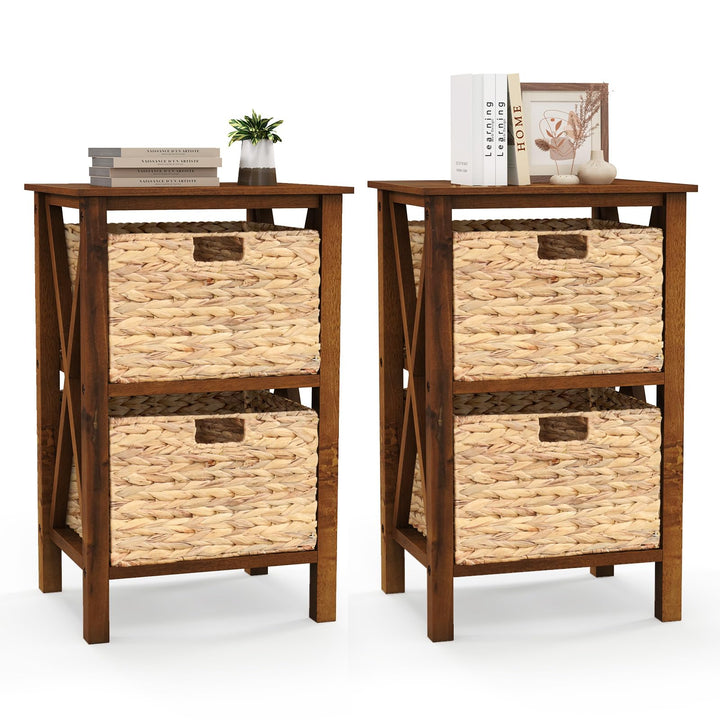 Giantex Wooden X-Design Side Table End Table