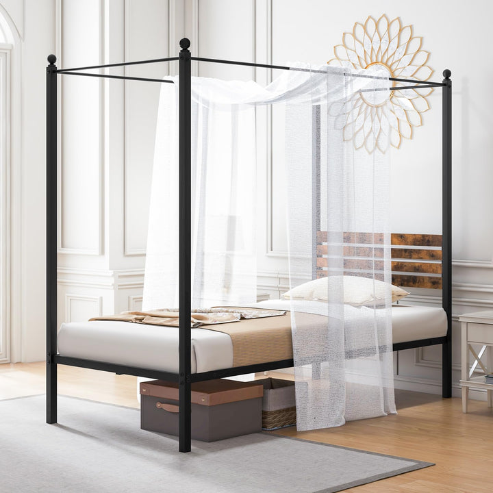 Giantex Queen/Full/Twin Size Metal Canopy Bed Frame