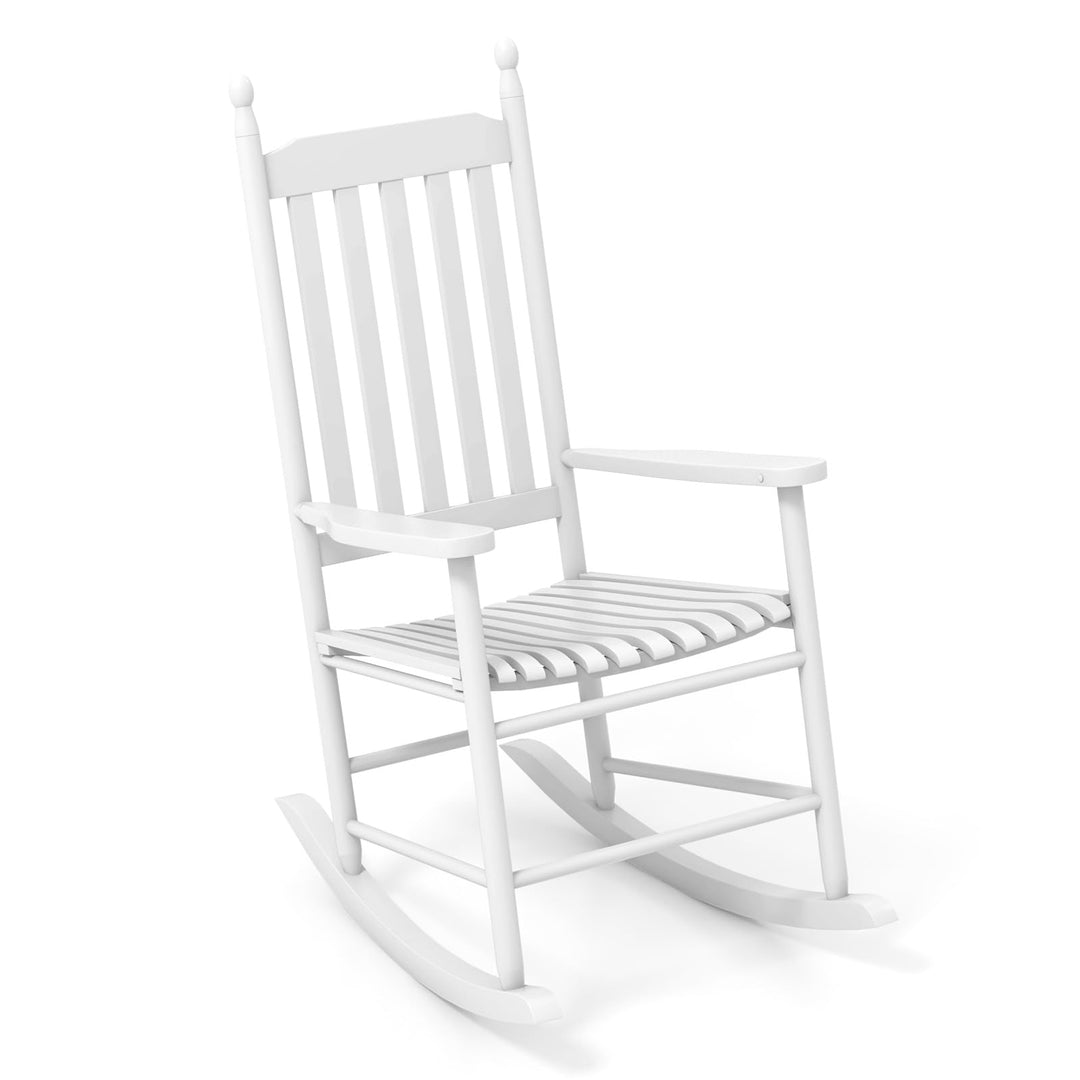Giantex Outdoor Rocking Chair Set, All Weather Patio Rocker w/Solid Rocking Base &amp; High-Back