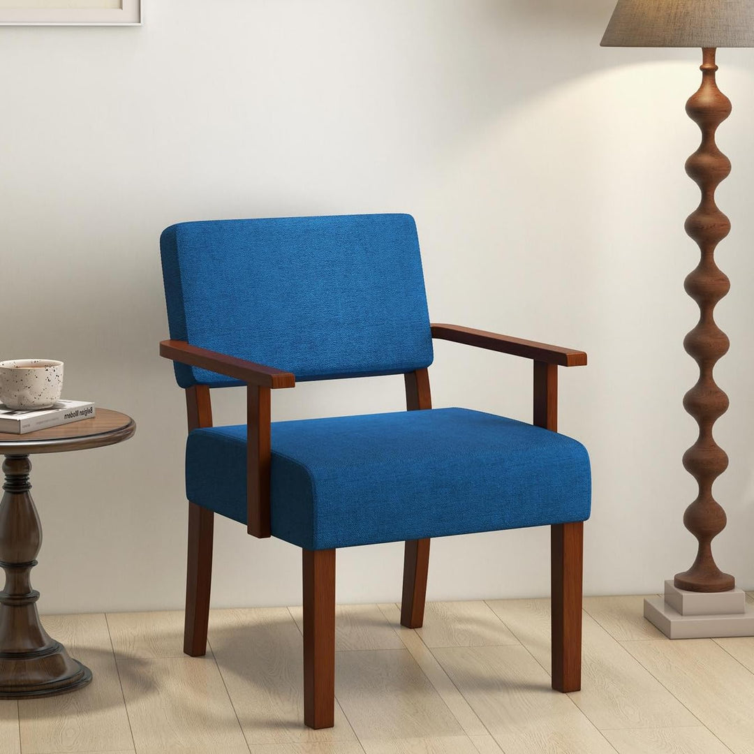 Giantex Modern Accent Chair, Linen Living Room Arm Chair w/Soft Padded Seat &amp; Backrest