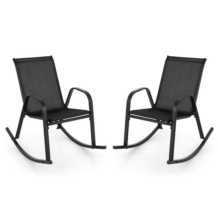Giantex Outdoor Rocking Chairs , Patio Rocking Chairs w/Breathable Seat &amp; Back