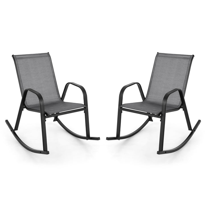 Giantex Outdoor Rocking Chairs , Patio Rocking Chairs w/Breathable Seat &amp; Back