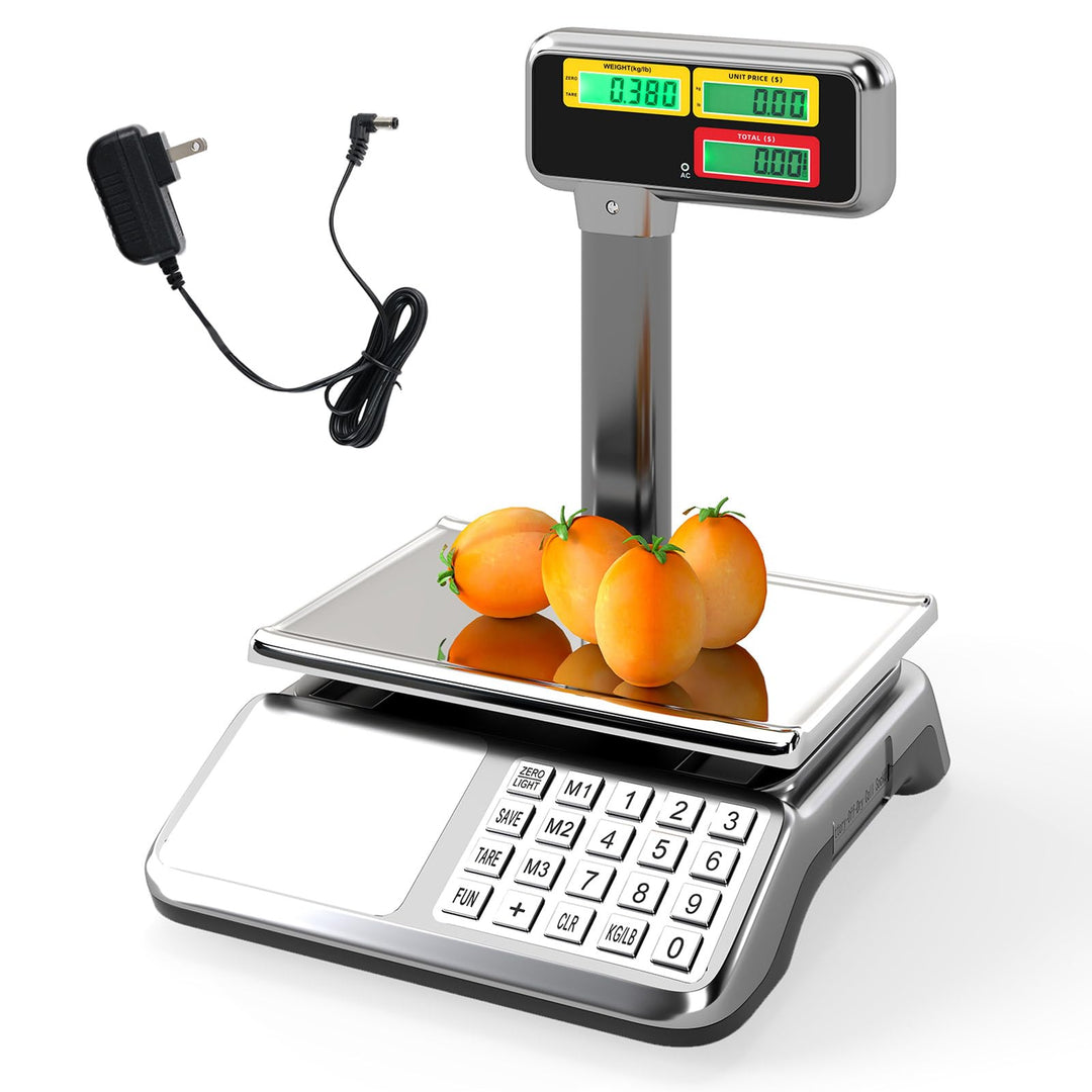 Giantex 88lb/40kg Price Computing Scale w/Pole &amp; Dual LCD Display