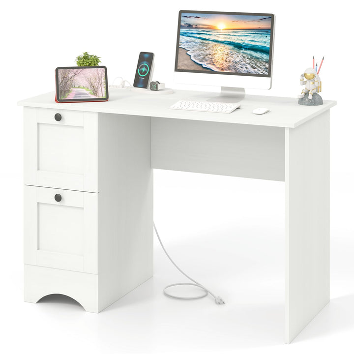 Giantex Computer Desk with 2 Drawers