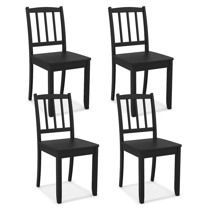 Giantex Farmhouse Dining Chairs Set of 2/4, Modern Kitchen Chairs w/Rubber Wood Legs &amp; Curved Backrest
