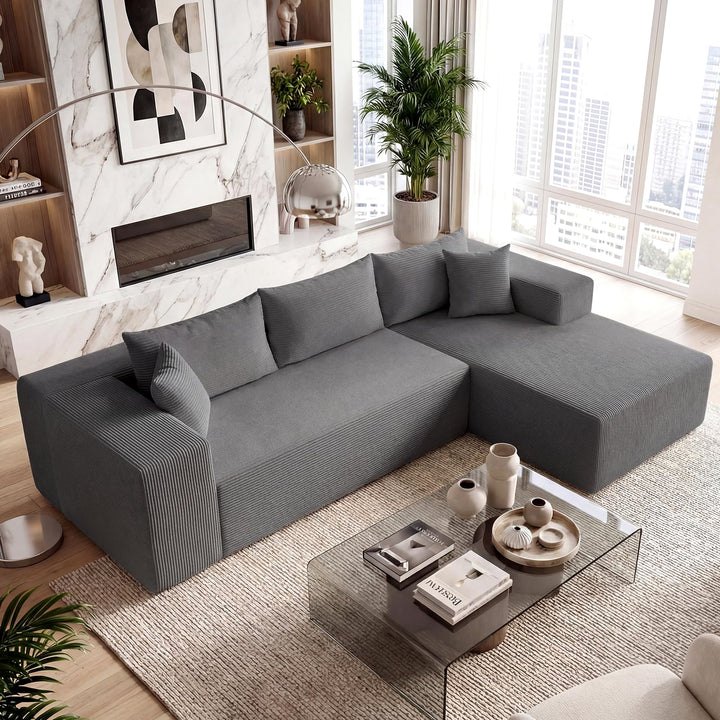 Giantex 110.5" Modular Sectional Sofa for Bedroom &amp; Living