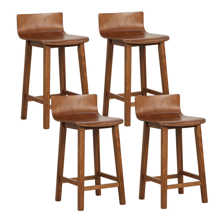 Giantex 2 or 4 Bar Stools Set with Low Back &amp; Footrest