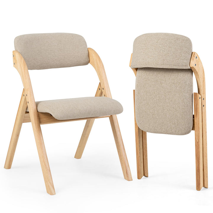 Giantex Folding Dining Chairs Set of 2/4 | Pre-Assembled Padded Kitchen Chairs