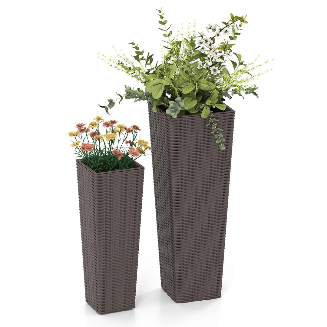 Giantex Set of 2 Planters for Outdoor Plants