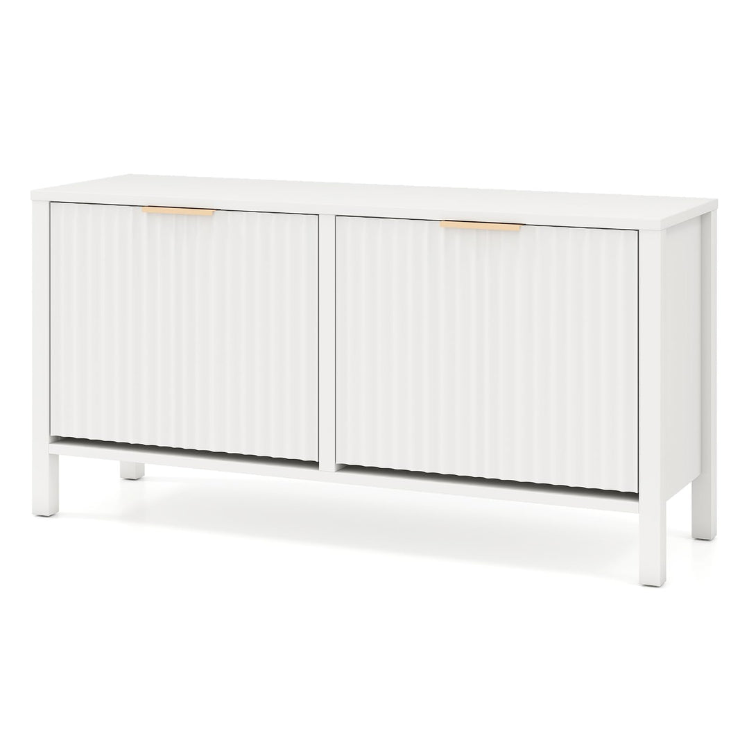 Giantex Shoe Storage Bench with 2 Flip Drawers for Entry Way