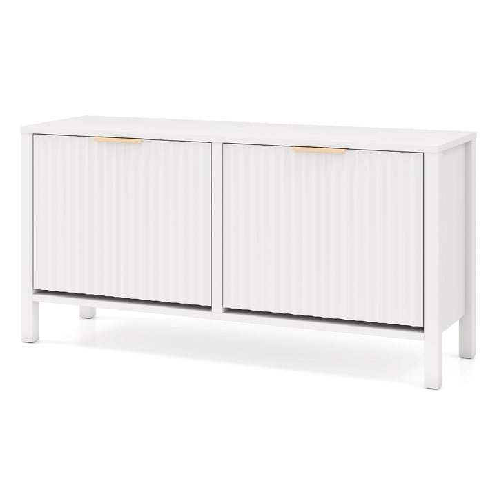 Giantex Shoe Storage Bench with 2 Flip Drawers for Entry Way