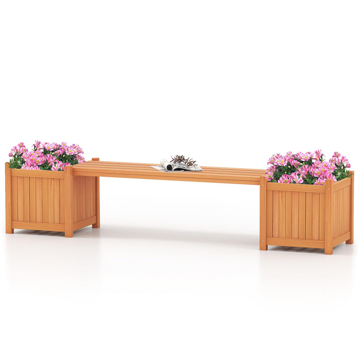 Giantex 2/4 in 1 Outdoor Bench with 2/4 Raised Garden Beds