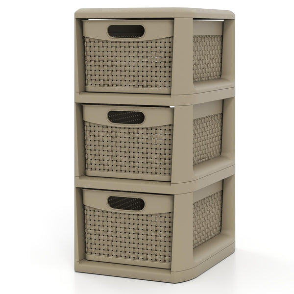 Giantex 3-Drawer Counterop & Under-desk Compact Container Boxes for Office
