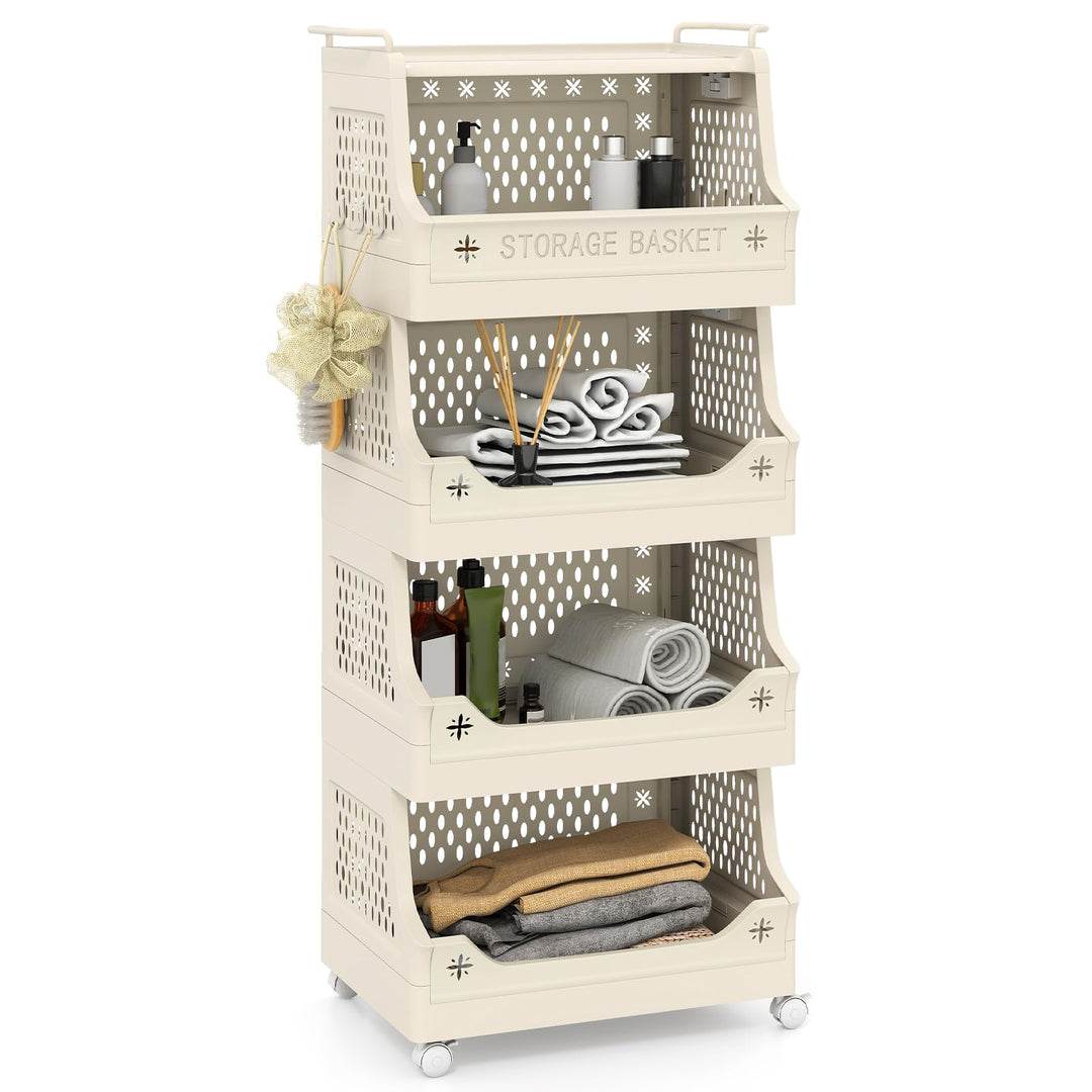 Giantex Rolling Laundry Cart with Wheels