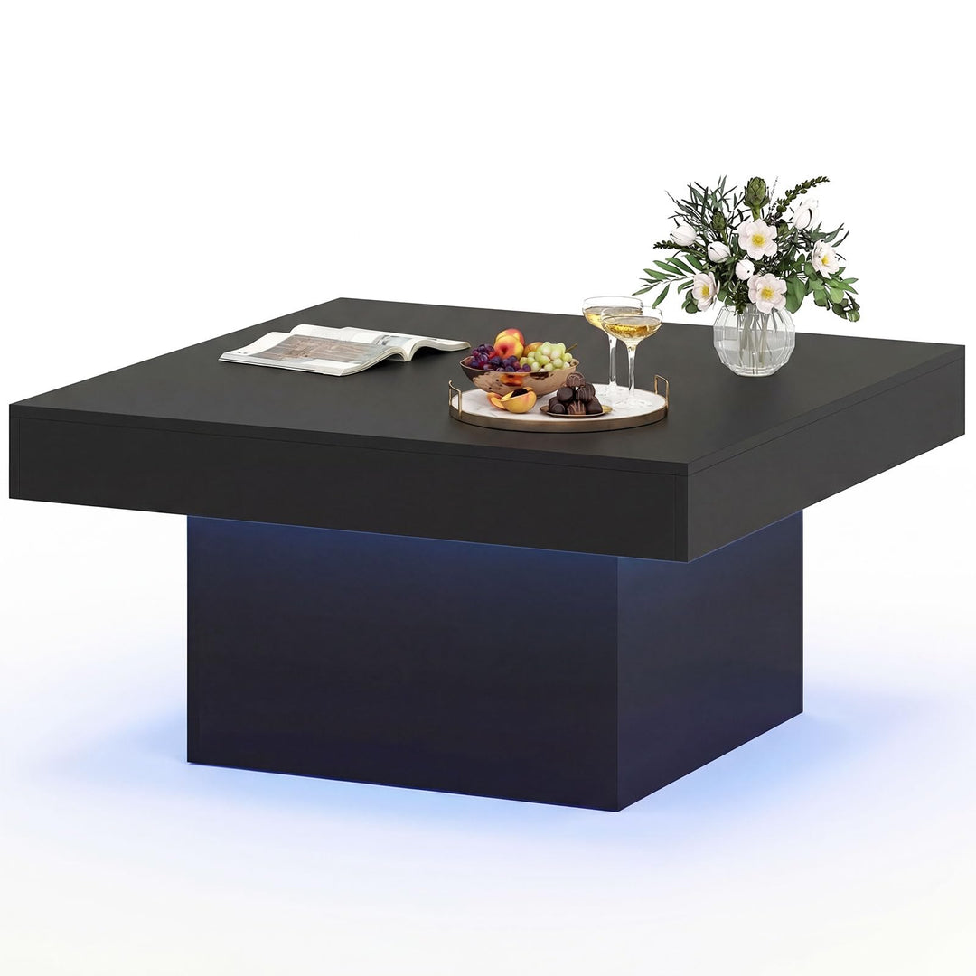Giantex LED Coffee Table with Remote for Living Room