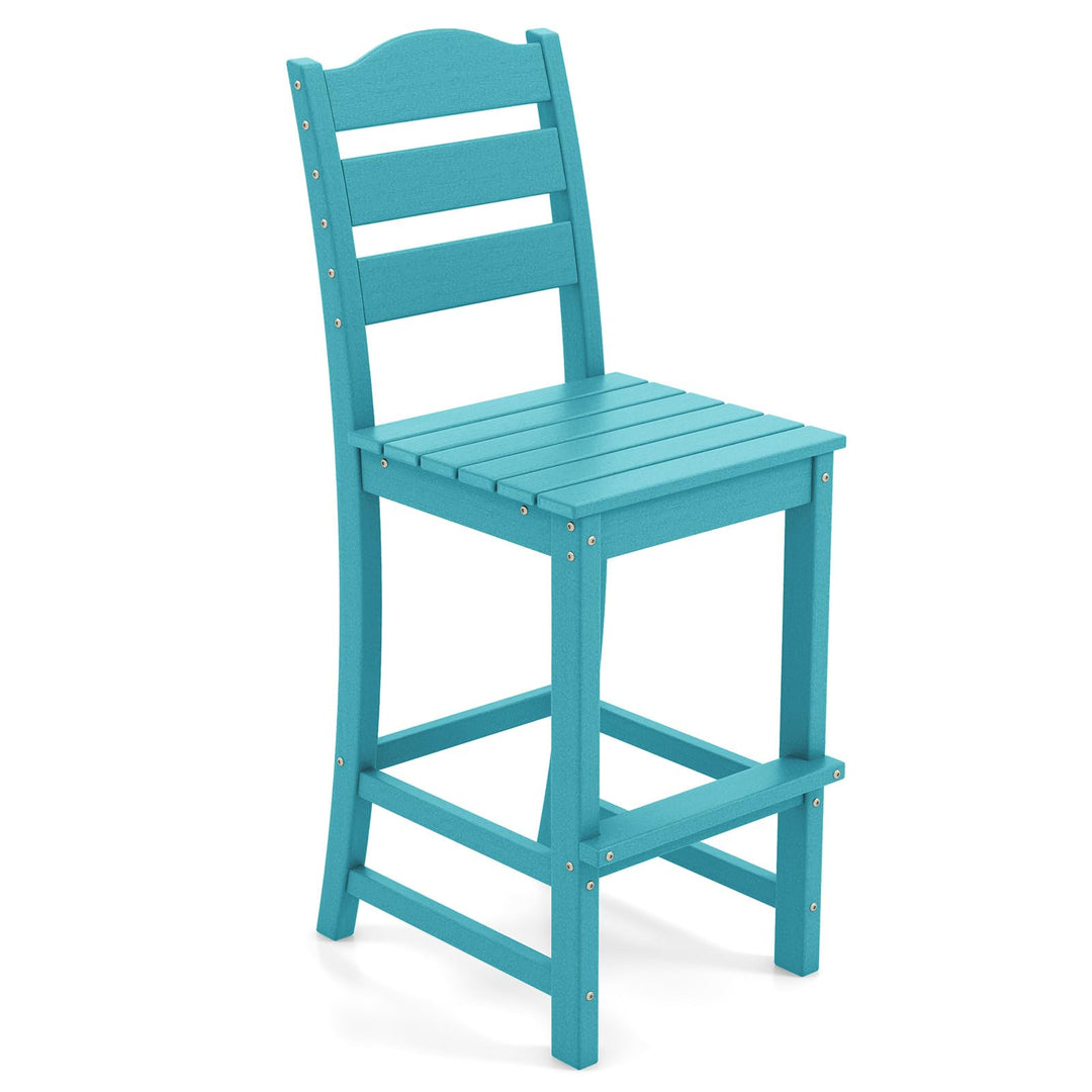 Giantex Patio Tall Bar Chair with Backrest and Footrest