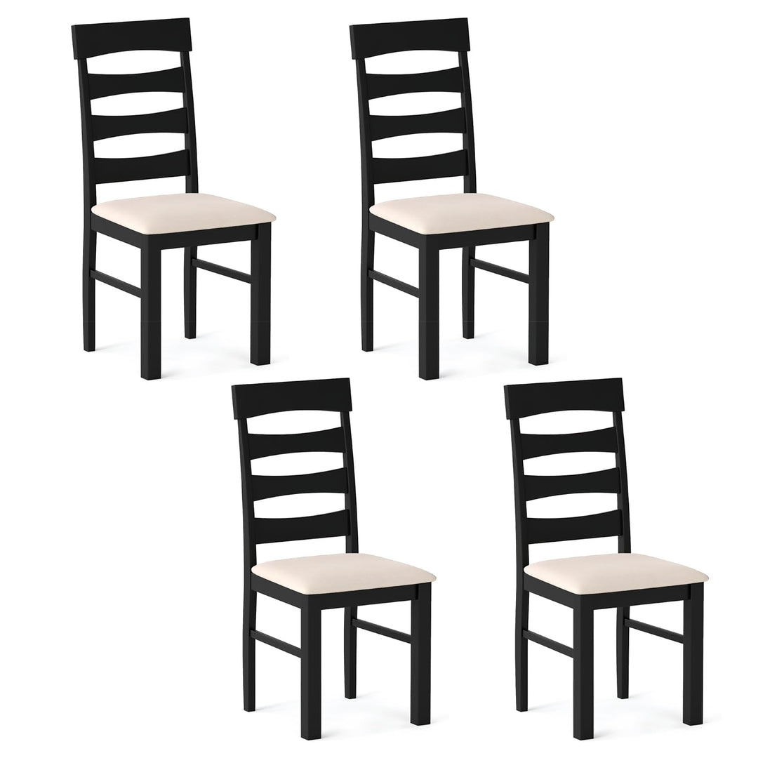 Giantex Dining Chairs Set of 2/4 with Padded Seat &amp; Rubber Wood Frame