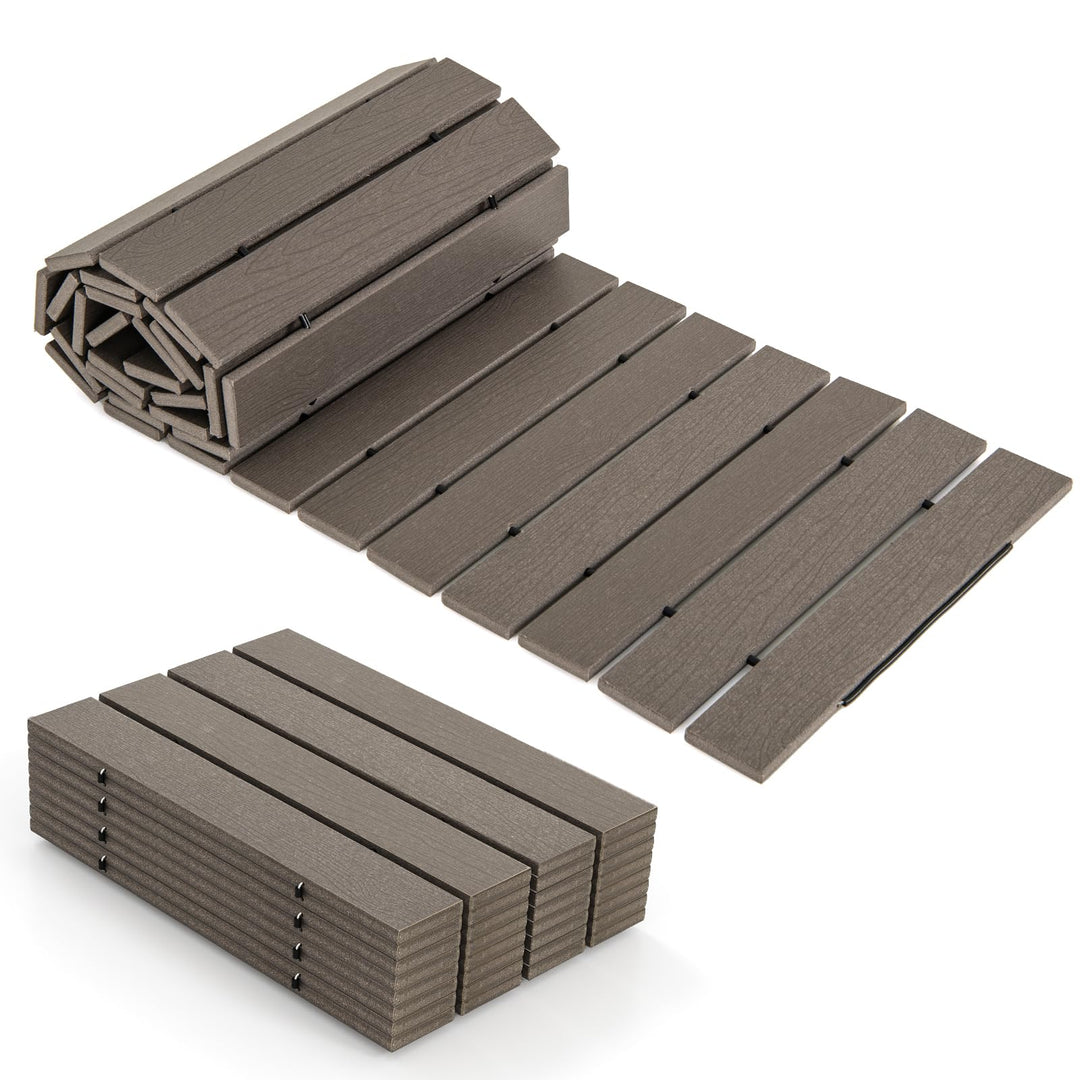 Giantex 8 FT Garden Pathway, Waterproof HDPE Outdoor Walkway with Non-Slip Surface (1/2)