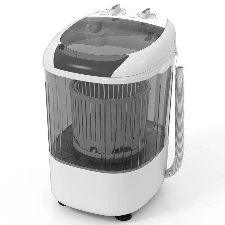 Portable Mini Semi-automatic Washing Machine with Spin Tub and Drain Hose 2.5 kg Capacity