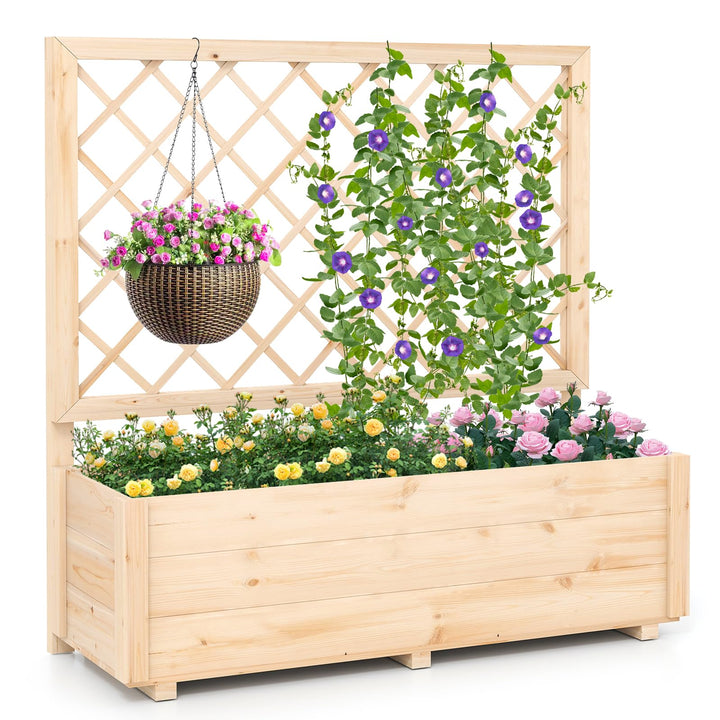 Giantex Raised Garden Bed with Trellis (1/2)