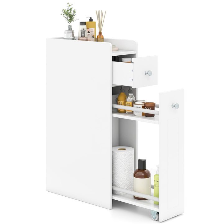Giantex Slim Bathroom Storage Cabinet for Living Room