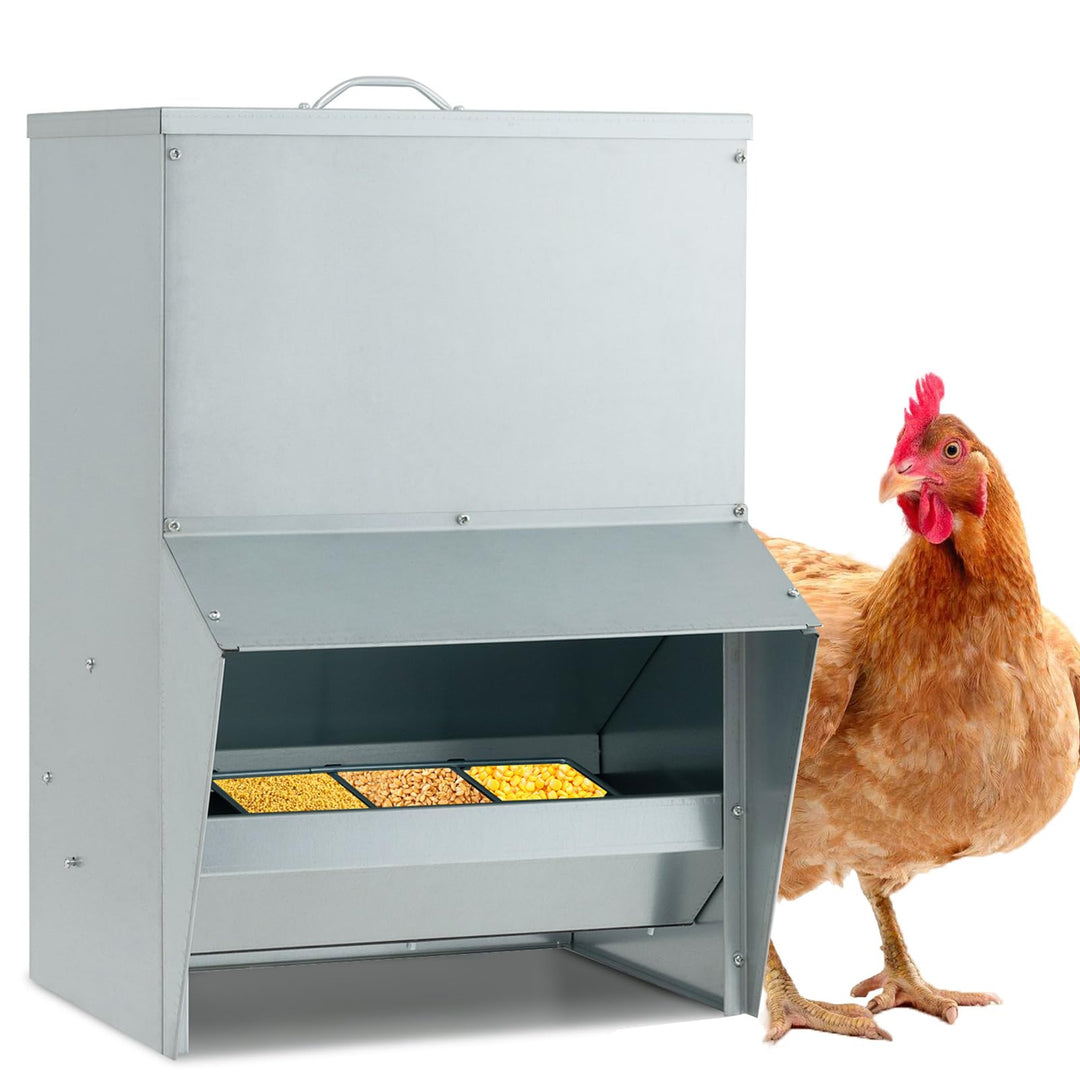 Giantex 30 lbs Galvanized Chicken Feeder