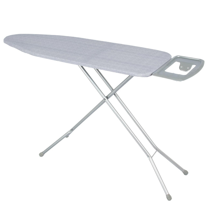 Giantex Full Size Ironing Board with Iron Rest, 57" x 15" Carbon Steel Iron Table with 7-Level Height &amp; Heat Resistant Cover