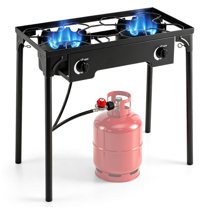 Giantex 2 Burner Propane Gas Stove | 160,000 BTU High Pressure Camping Cooker