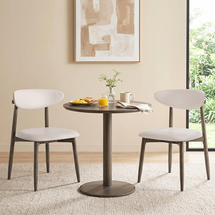 Giantex Wooden Dining Chairs Set of 2/4 with Curved Backrest &amp; Solid Rubber Wood Legs