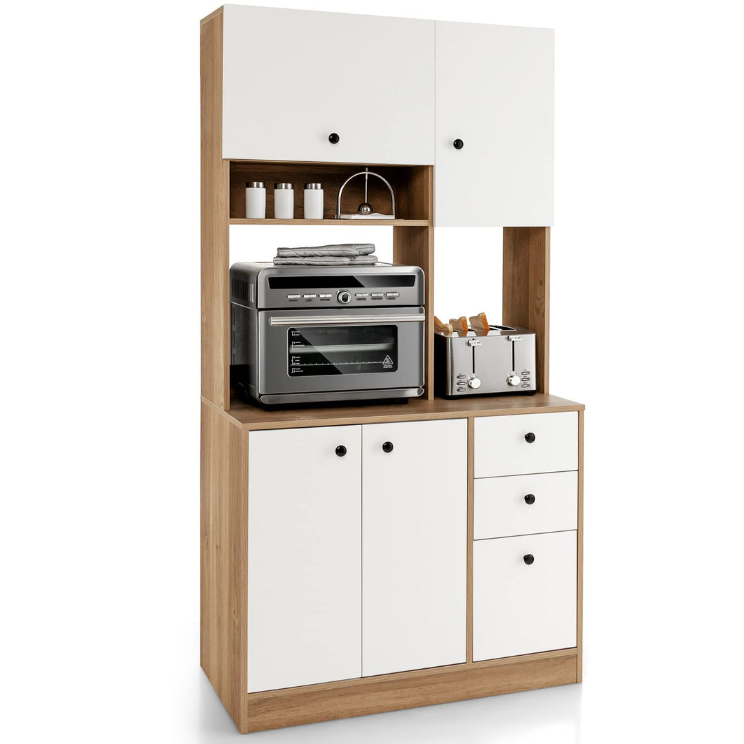 Giantex Kitchen Pantry, Buffet Hutch with 3 Storage Cabinet, 71&