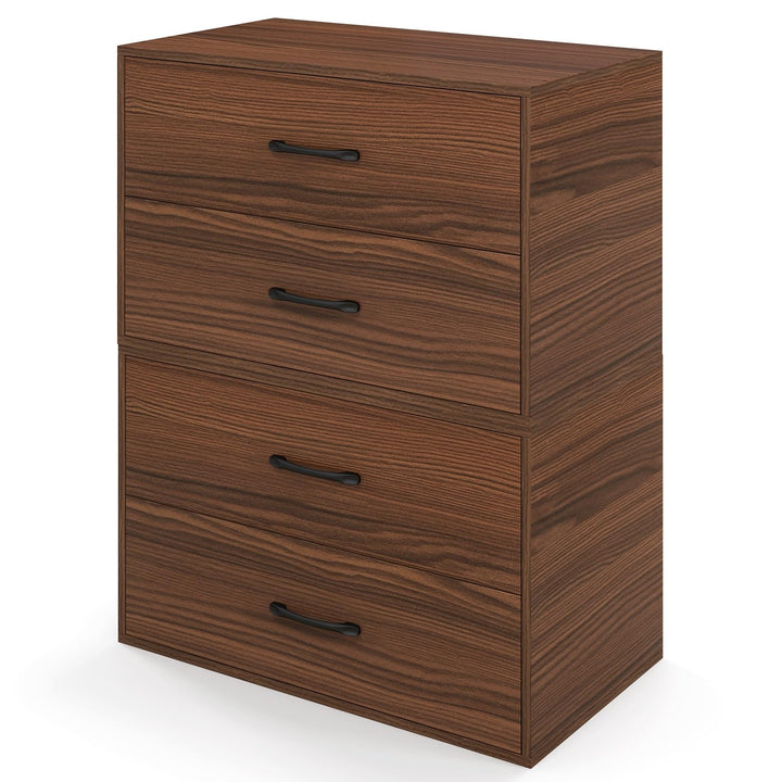 Giantex Dressers Stackable 2 Drawer Horizontal Organizer W/Handles Dresser Tower