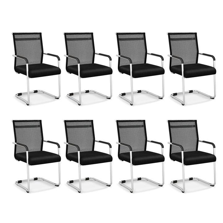 Giantex Waiting Room Chairs, Office Guest Chairs, Lobby Chairs with Metal Sled Base &amp; Armrests