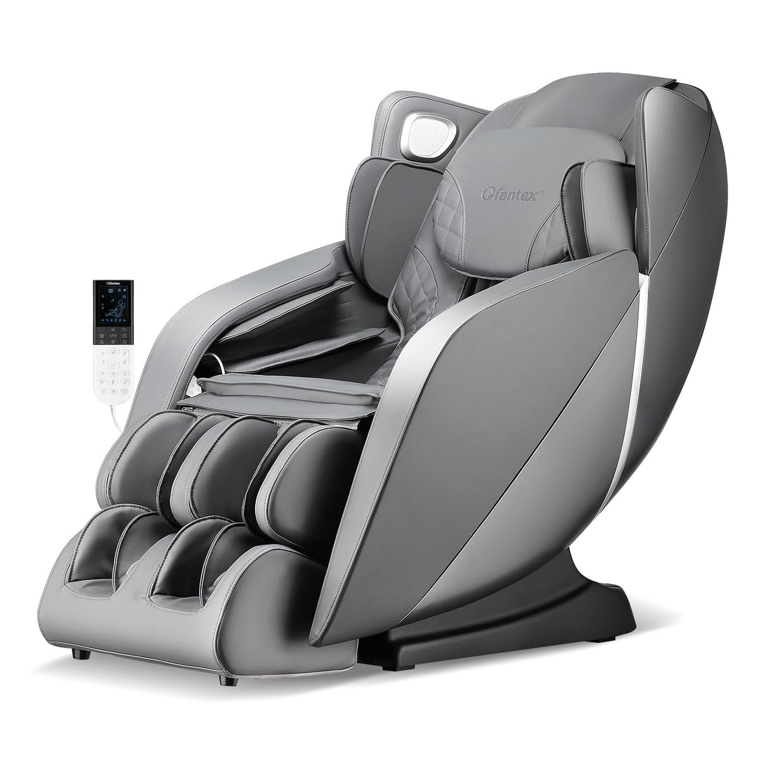 Giantex Comfort Full Body Massage Chair with SL Track Airbags Heating-Gray
