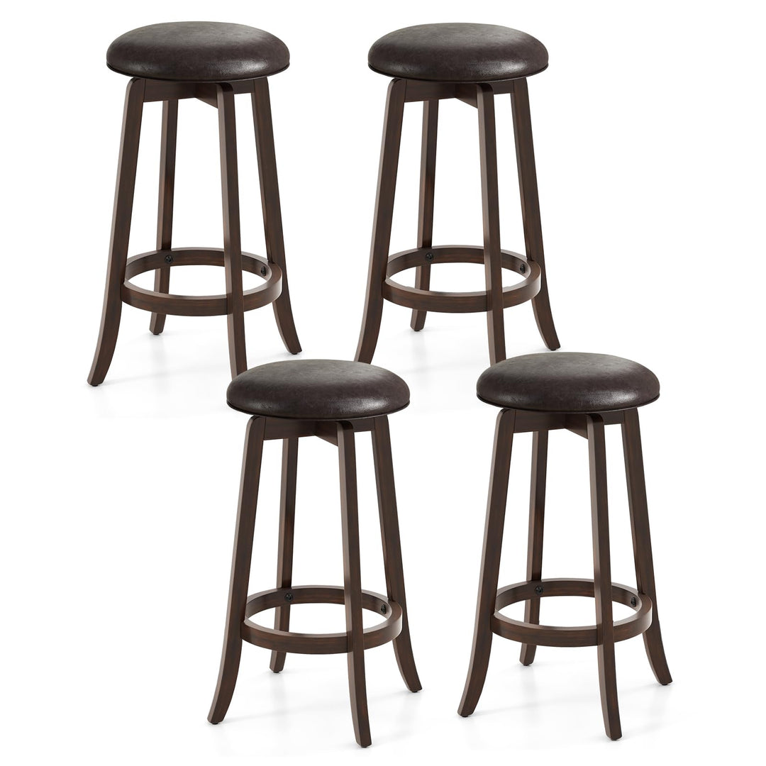 Giantex Bar Stools Set， 29"/ 24"  Bar Height Bar Stools w/ 360° Swivel Round Seat &amp; Footrest