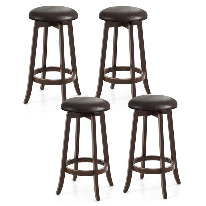 Giantex Bar Stools Set， 29"/ 24"  Bar Height Bar Stools w/ 360° Swivel Round Seat &amp; Footrest