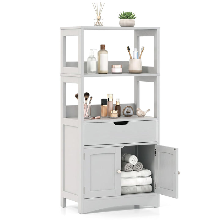 GIANTEX Bathroom Storage Cabinet with Open Shelves