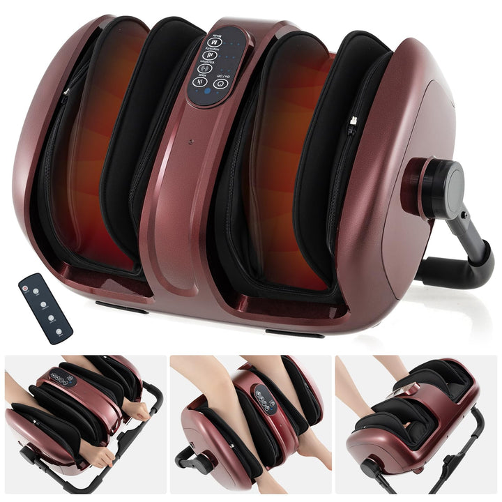 Giantex Portable Electric Foot Massager with Heat Therapy, Multi-Level Intensity Foot Massage