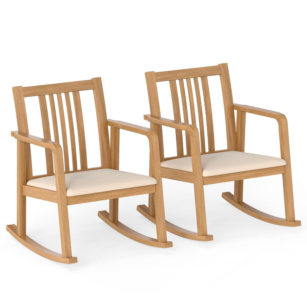 Giantex Rocking Chair with Cushioned Seat for Living Room