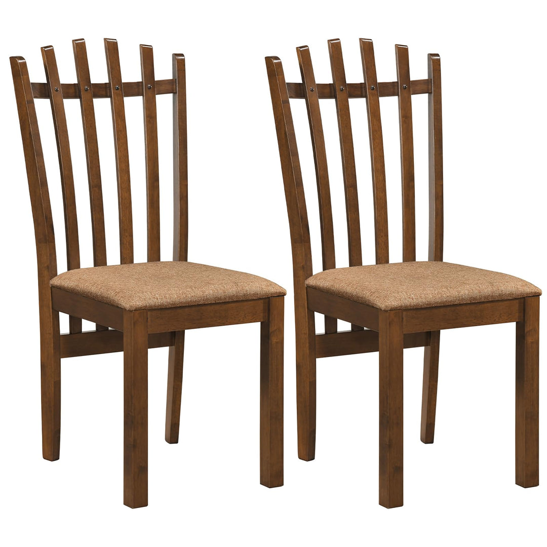 GIANTEX Wood Dining Chairs Set w/ Rubber Wood Frame
