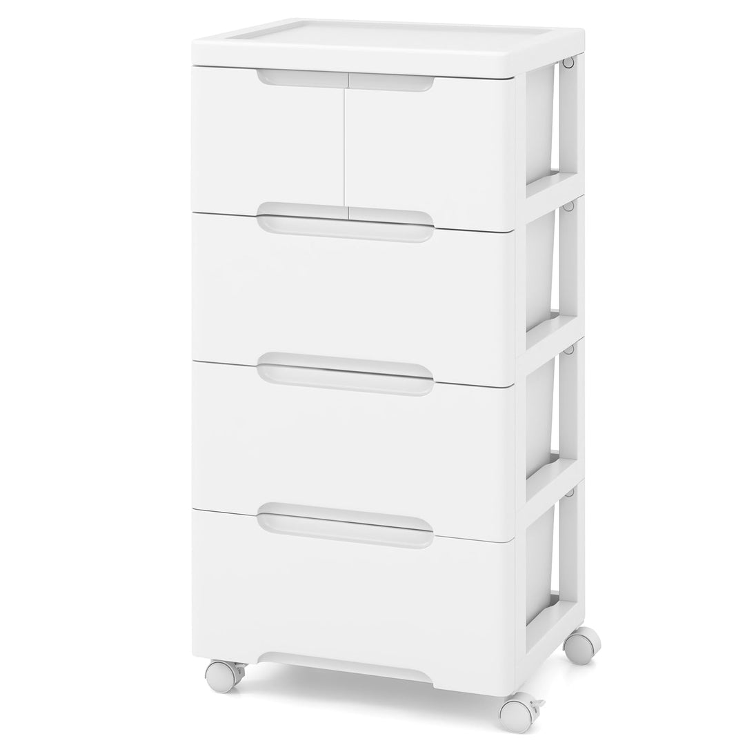 Giantex Plastic Rolling Storage Drawer Cart on Wheels