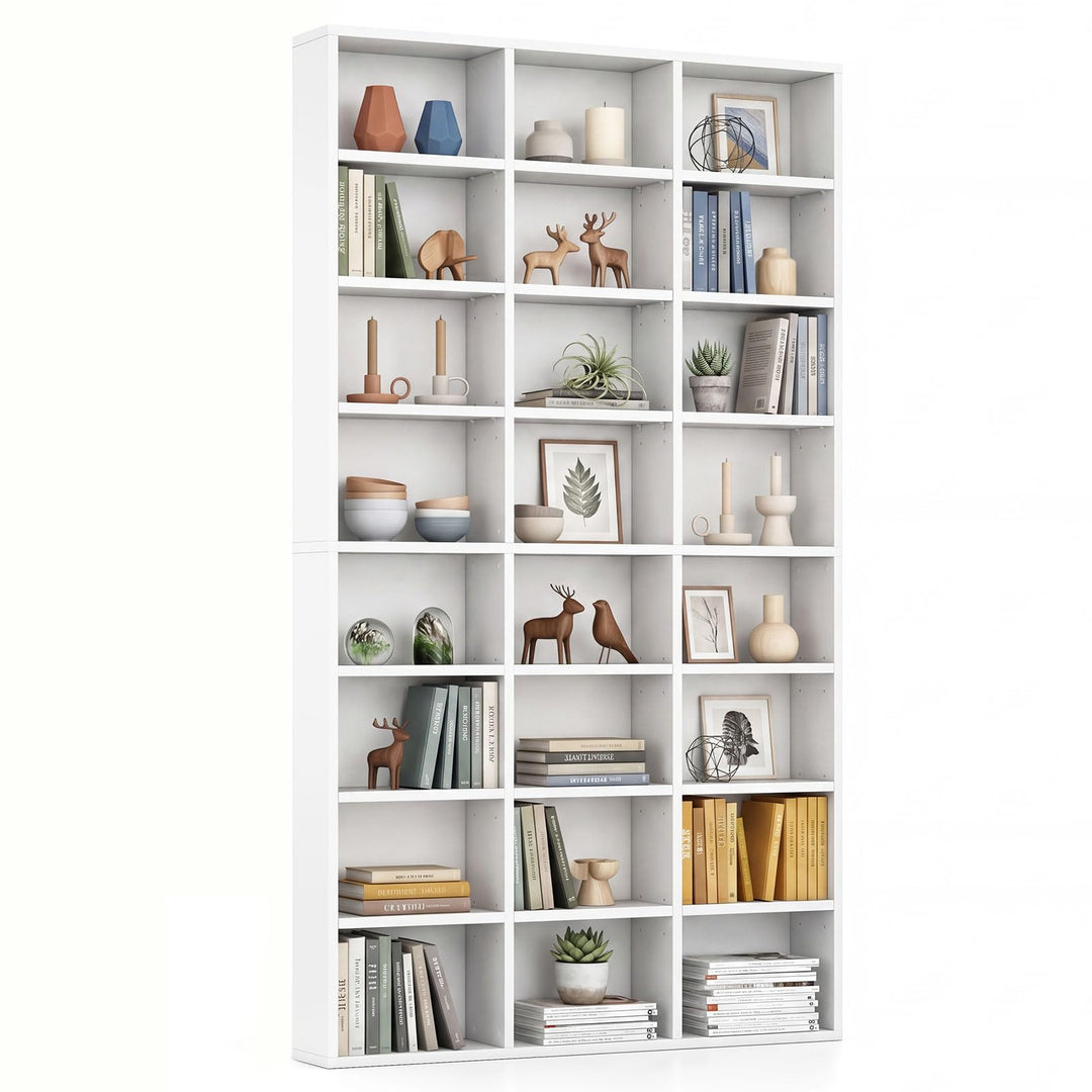 Giantex 70" Tall 8-Tier Large Bookcase with 24 Open Cube &amp; 18 Adjustable Display Storage Shelves