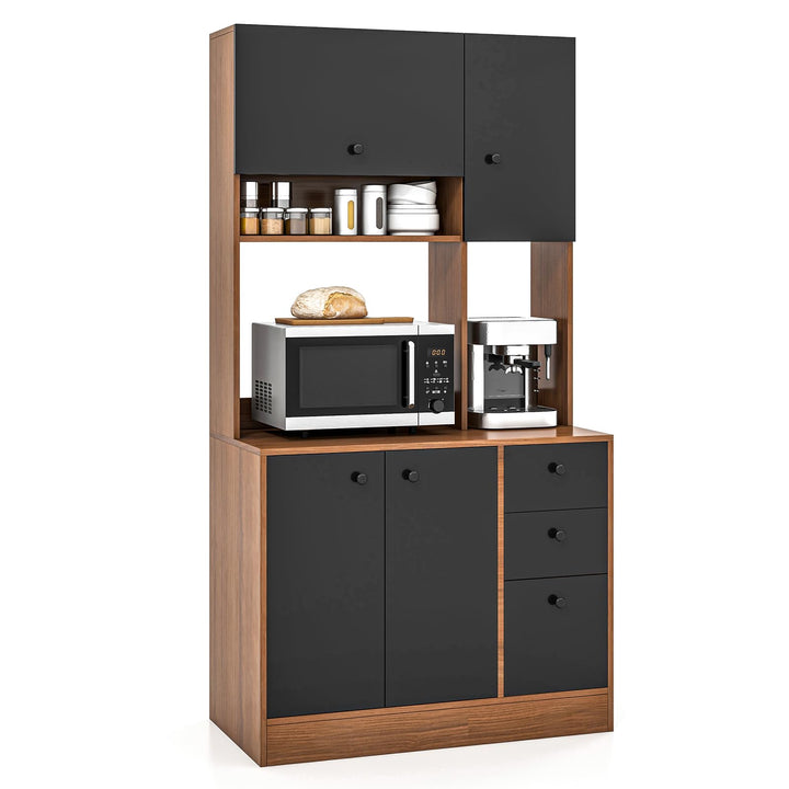 Giantex Kitchen Pantry, Buffet Hutch with 3 Storage Cabinet, 71&